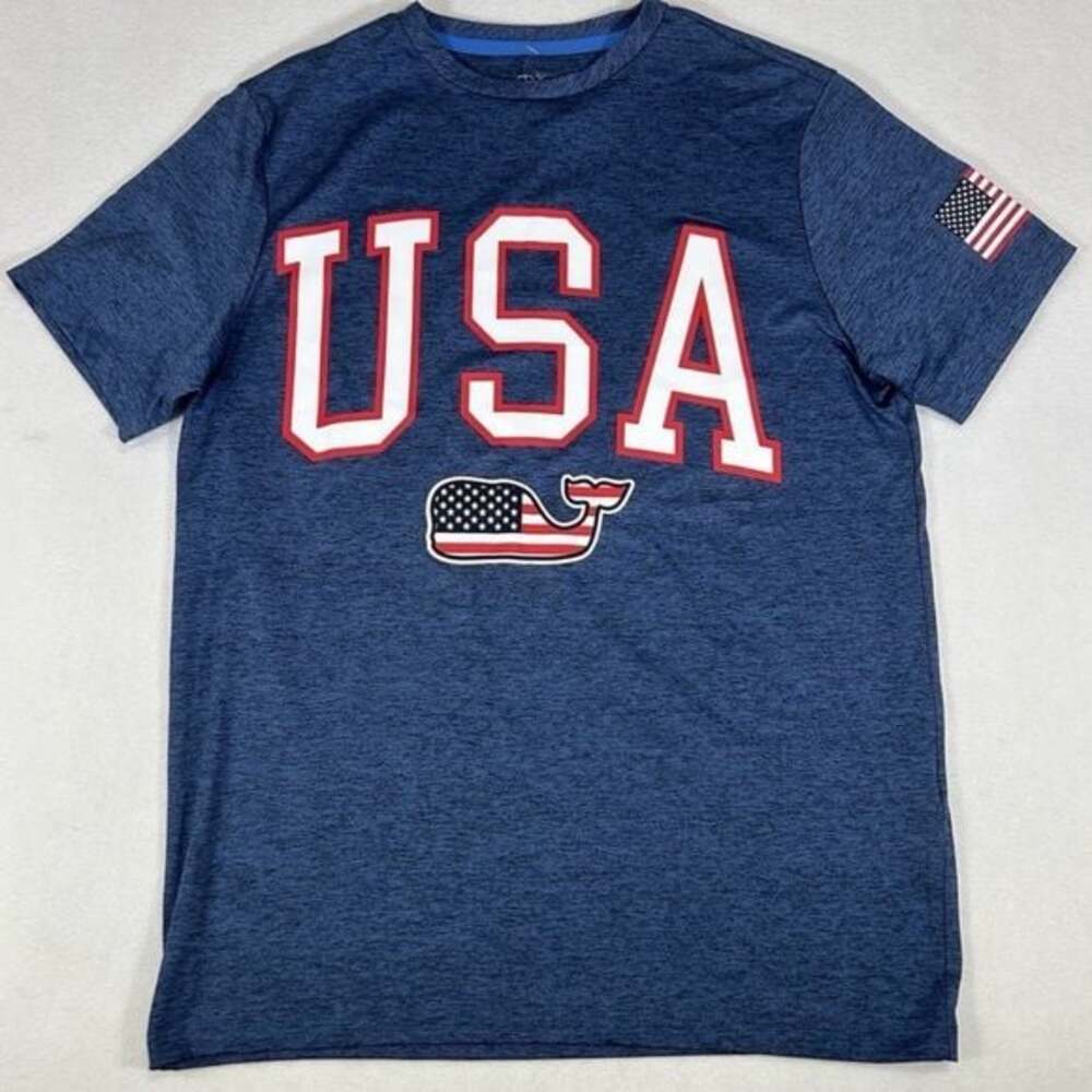 Vineyard Vines Youth Performance Blue T-Shirt M